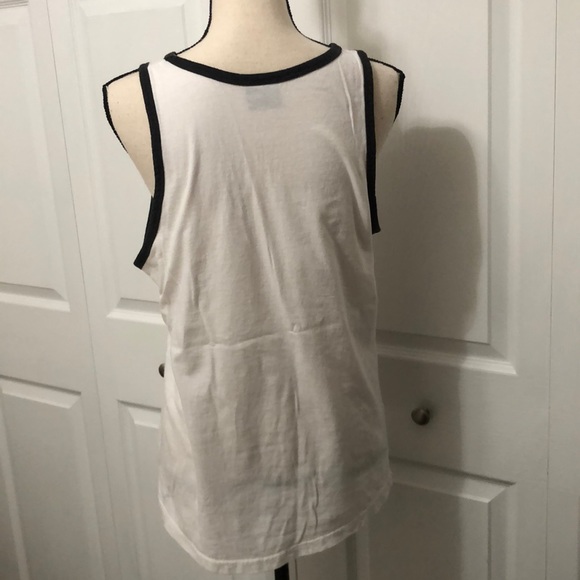 NWOT Women’s Gulf Shores Alabama Tank, White with Charcoal Gray piping, Large - Picture 4 of 8